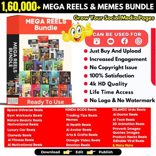 1,60,000 Reels and Memes Mega Bundle